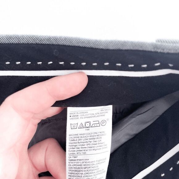 Banana Republic Womens Sloan Straight Leg Pants Mid Rise Black/White Gray Size 6 - Picture 4 of 9